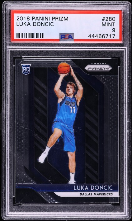 2018 Panini Prizm Green Prizms Luka Doncic ROOKIE #280 PSA 9 MINT