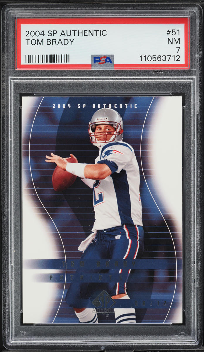 2004 SP Authentic Tom Brady #51 PSA 7 NRMT
