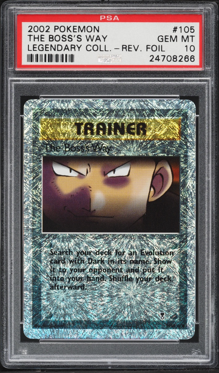 2002 Pokemon Legendary Collection Reverse Holo The Boss's Way #105 PSA 10 GEM MINT