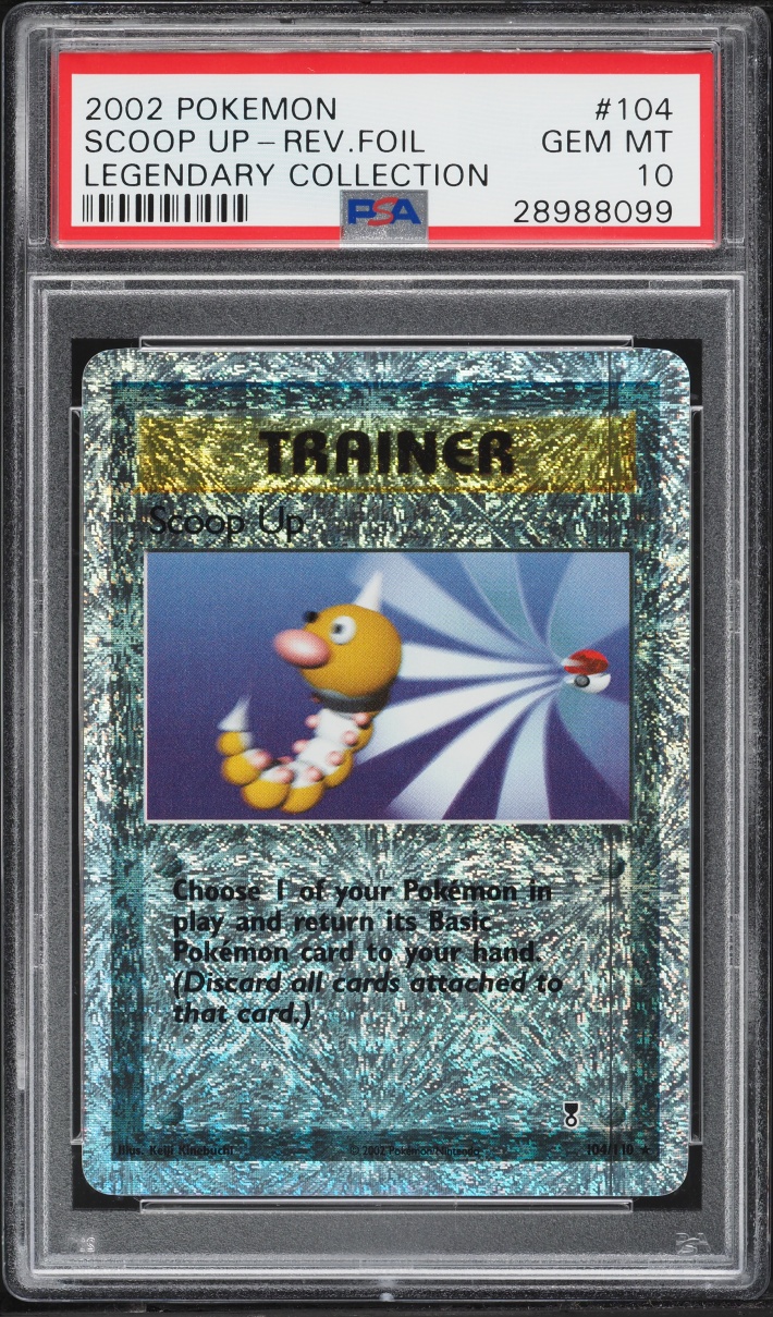 2002 Pokemon Legendary Collection Reverse Holo Scoop Up #104 PSA 10 GEM MINT