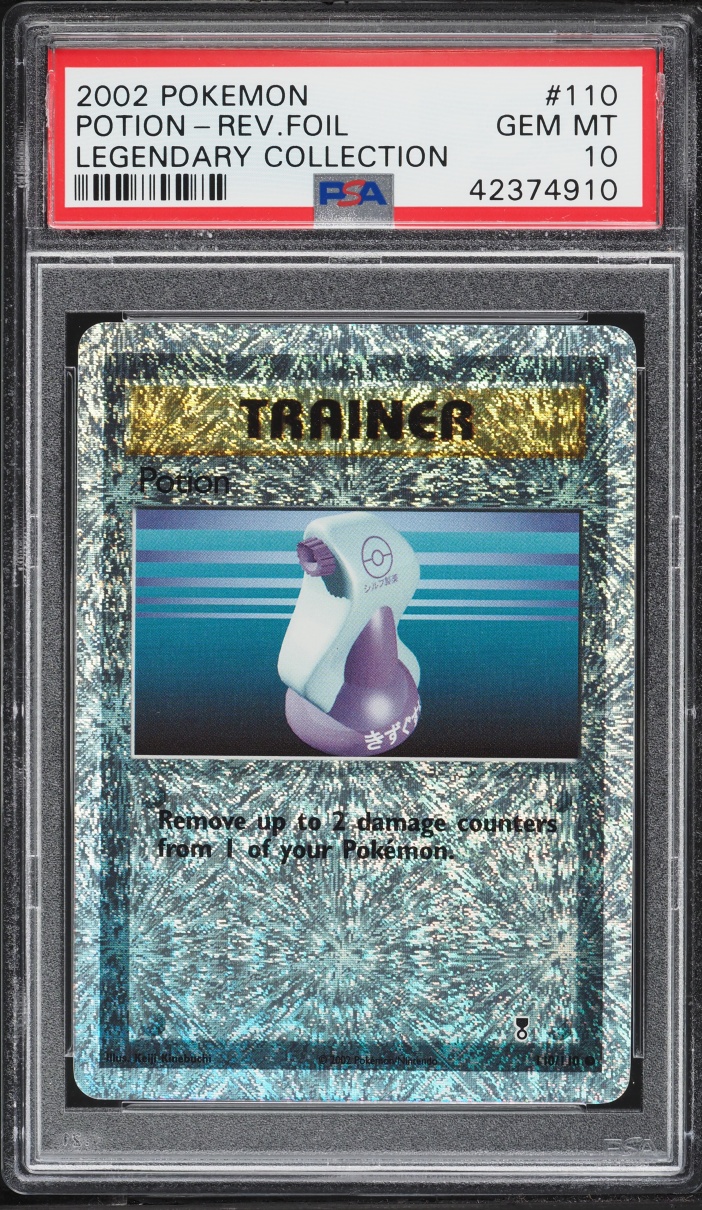 2002 Pokemon Legendary Collection Reverse Holo Potion #110 PSA 10 GEM MINT