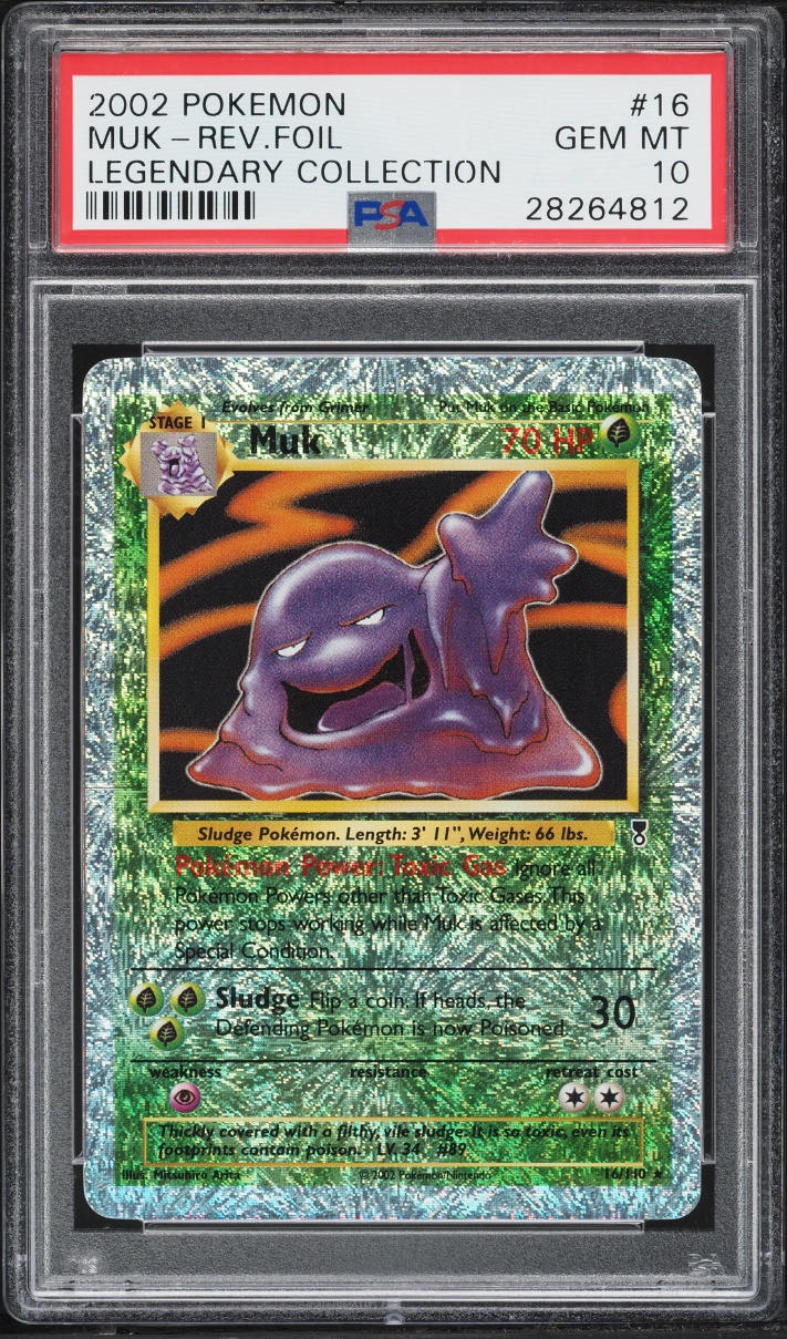 2002 Pokemon Legendary Collection Reverse Holo Muk #16 PSA 10 GEM MINT