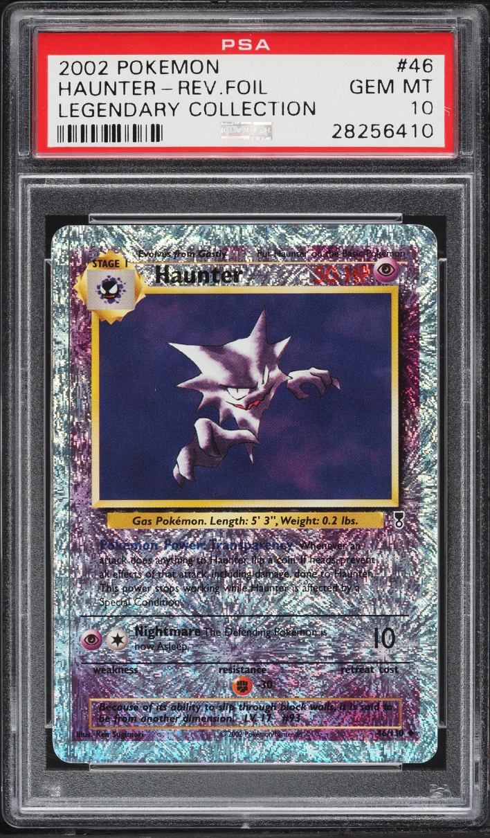 2002 Pokemon Legendary Collection Reverse Holo Haunter #46 PSA 10 GEM MINT