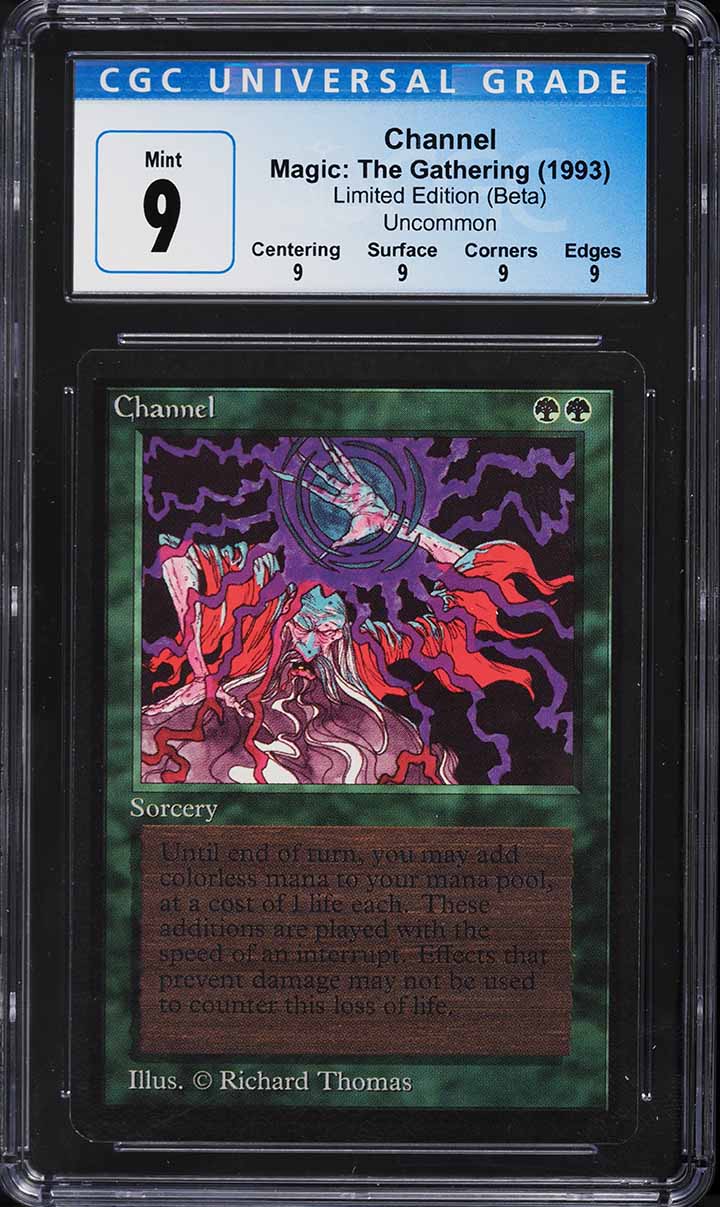 1993 Magic The Gathering MTG Unlimited Channel PSA 9 MINT on
