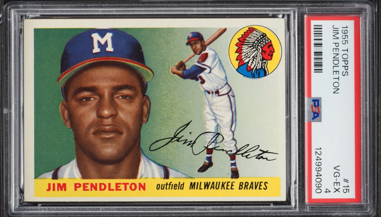 1955 Topps Jim Pendleton #15 PSA 4 VGEX