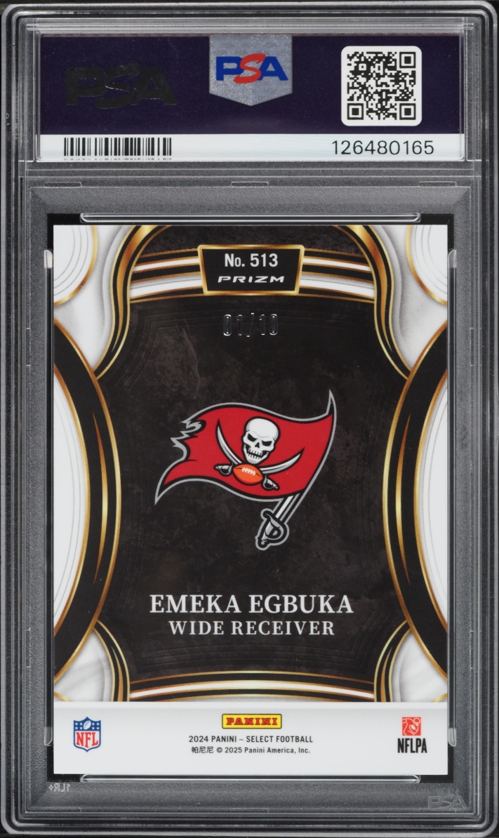 2024 Select XRC Gold Prizm Emeka Egbuka ROOKIE /10 #513 PSA 10 GEM MINT
