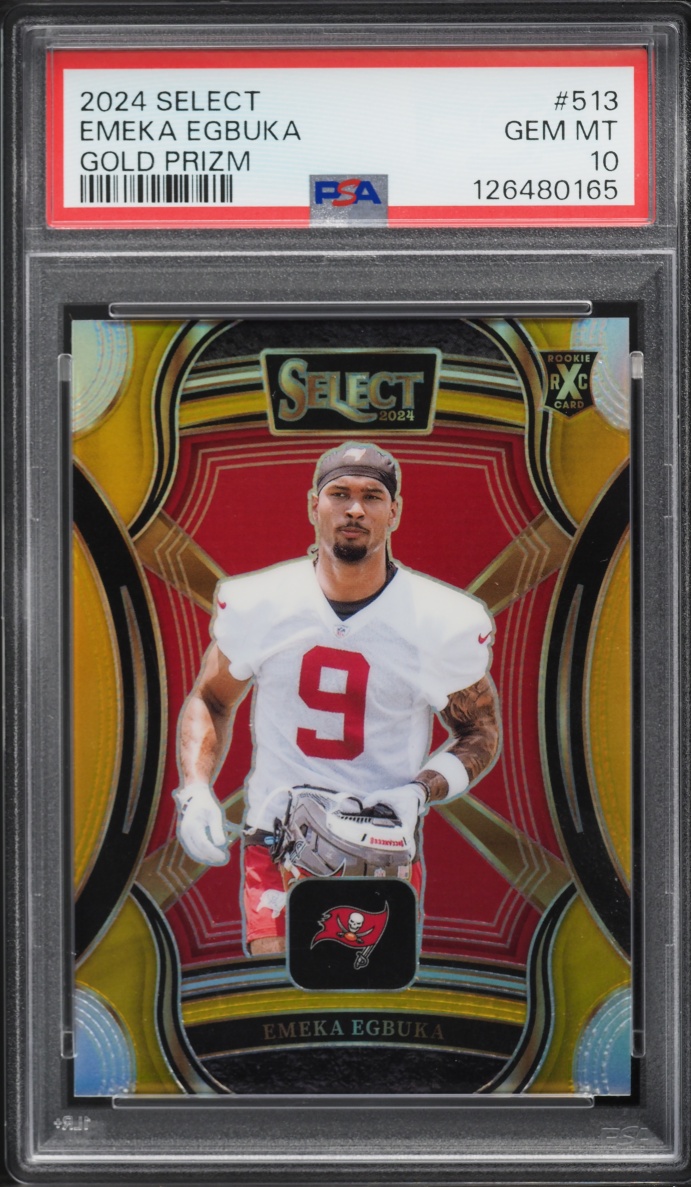 2024 Select XRC Gold Prizm Emeka Egbuka ROOKIE /10 #513 PSA 10 GEM MINT