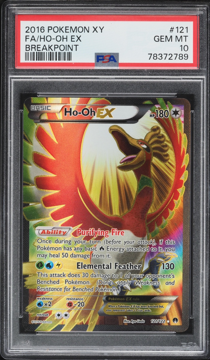 2016 Pokemon XY BREAKpoint Full Art Ho-Oh EX #121 PSA 10 GEM MINT