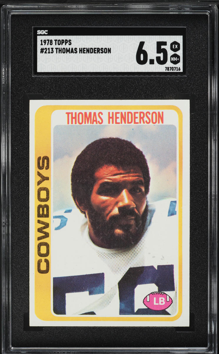 1978 Topps Football Thomas Henderson #213 SGC 6.5 EXMT+