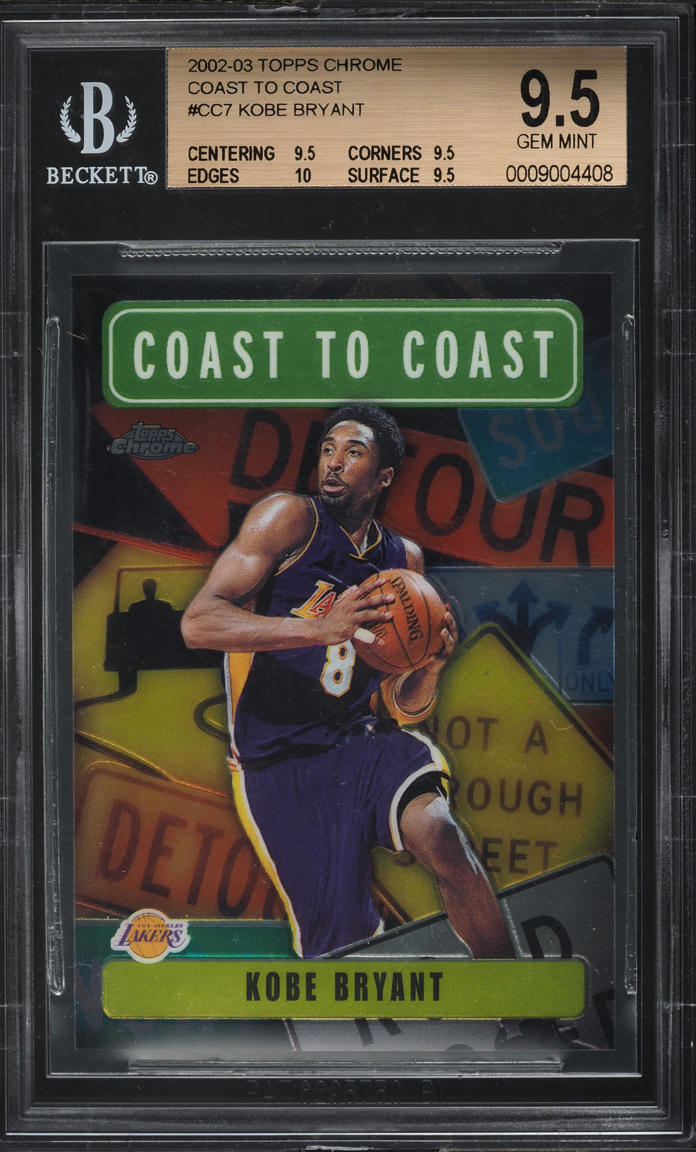 2002 Topps Chrome Coast To Coast Kobe Bryant #CC7 BGS 9.5 GEM MINT