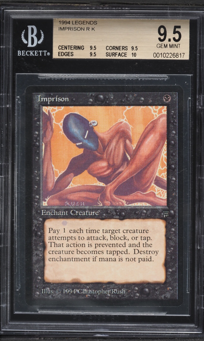 1994 Magic The Gathering MTG Legends Imprison BGS 9.5 GEM MINT