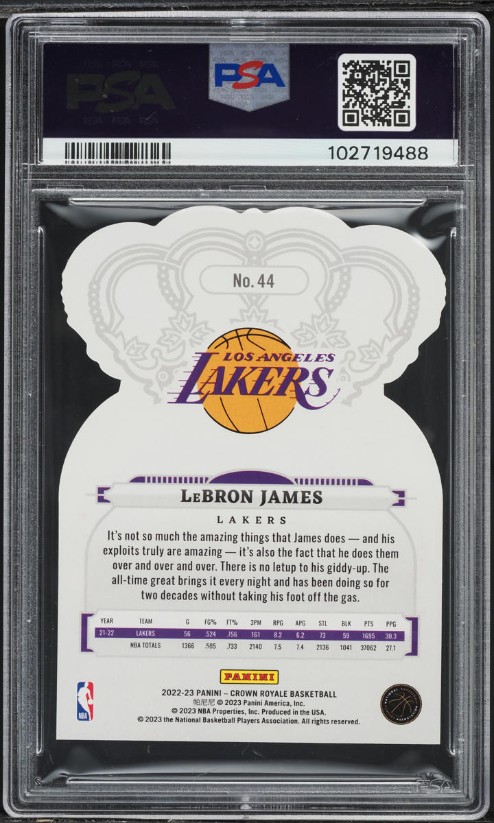 2022 Crown Royale Asia Red LeBron James #44 PSA 9 MINT