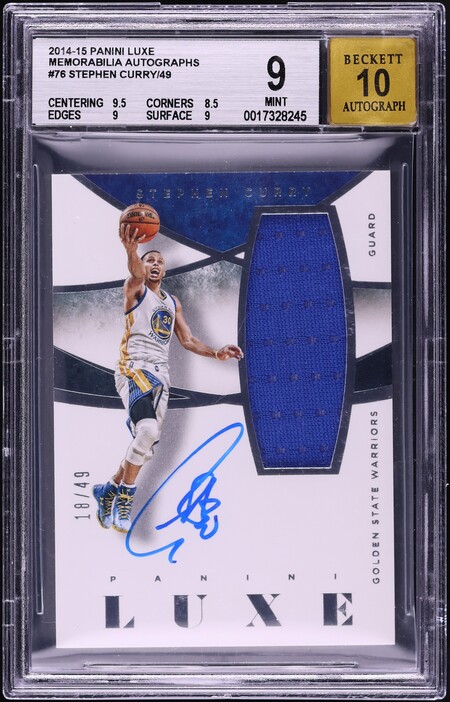 2018 Donruss Dominator Signatures Stephen Curry AUTO /49 #2