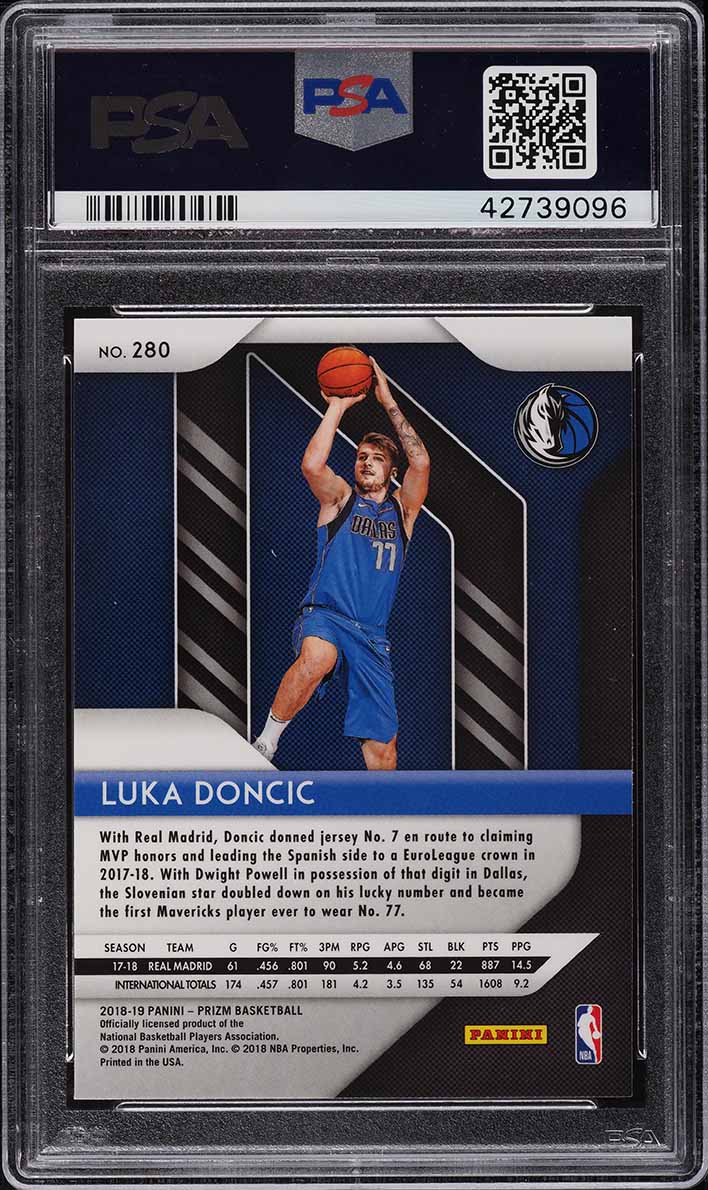 2018 Panini Prizm Luka Doncic ROOKIE #280 PSA 10 GEM MINT