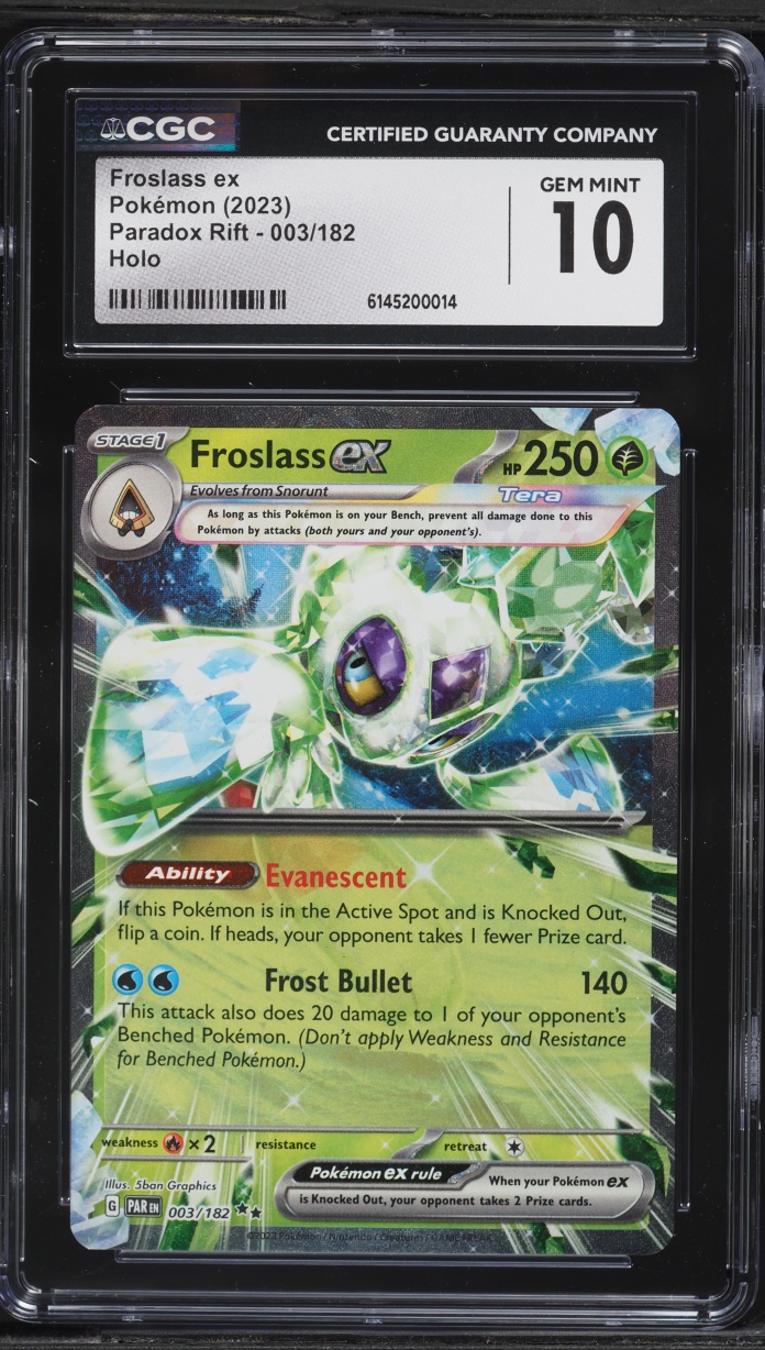 2023 Pokemon Scarlet & Violet Paradox Rift Holo Froslass ex #3 CGC 10 GEM MINT