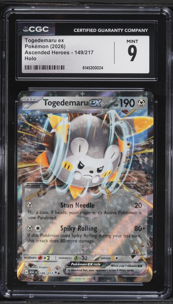 2026 Pokemon Mega Evolution Ascended Heroes Holo Togedemaru ex #149 CGC 9 MINT