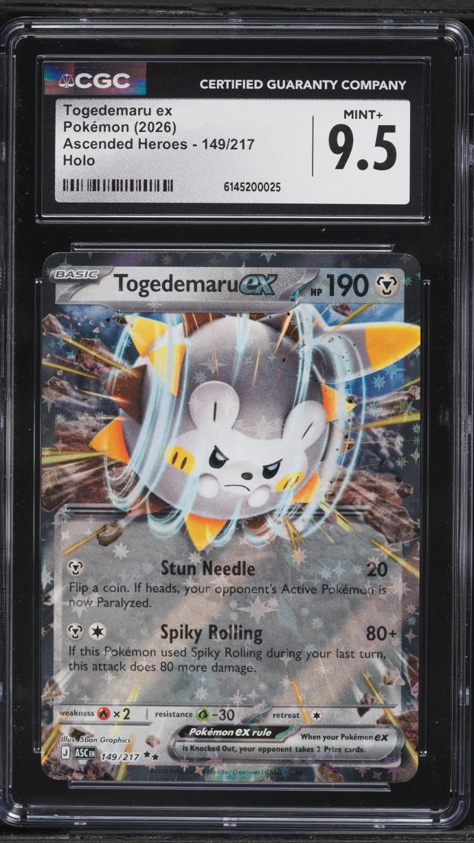 2026 Pokemon Mega Evolution Ascended Heroes Holo Togedemaru ex #149 CGC 9.5 MINT+