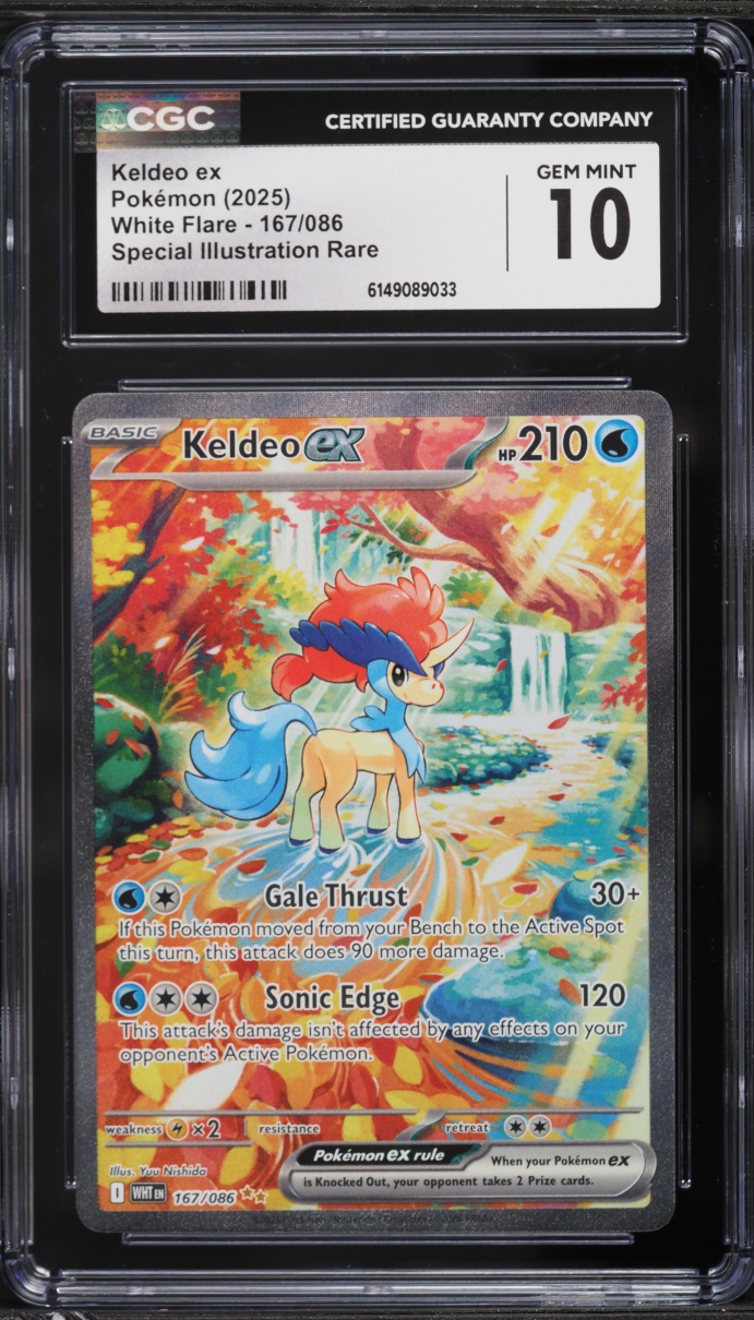 2025 Pokemon Scarlet & Violet White Flare SIR Keldeo ex #167 CGC 10 GEM MINT