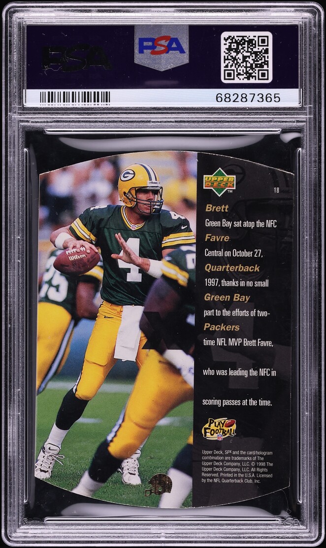 1998 SPX Grand Finale Brett Favre #18 PSA 6 EXMT - Photo 2