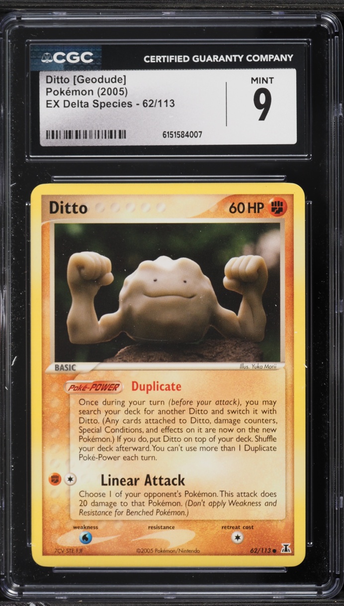 2005 Pokemon EX Delta Species Ditto [Geodude] #62 CGC 9 MINT