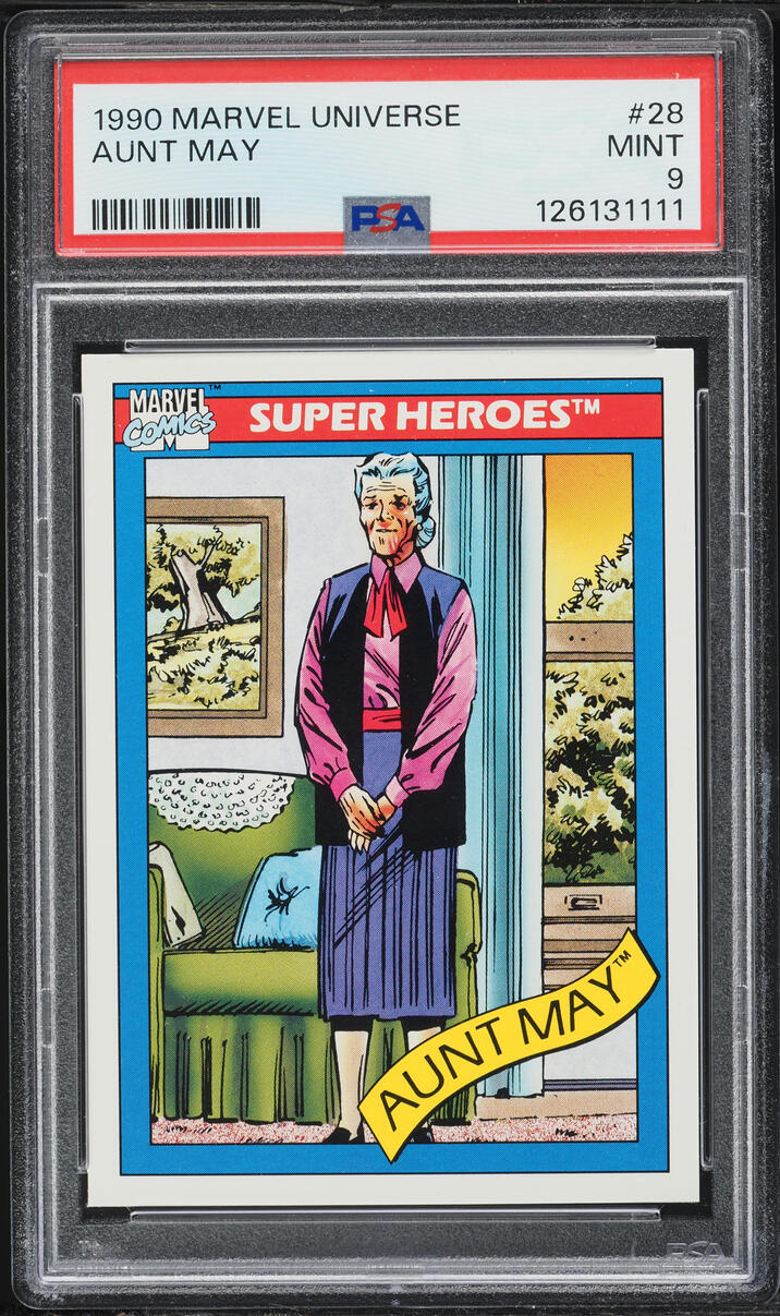 1990 Impel Marvel Universe Aunt May #28 PSA 9 MINT