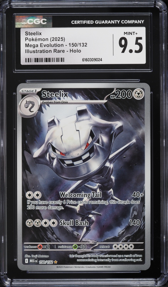 2025 Pokemon Mega Evolution IR Steelix #150 CGC 9.5 MINT+