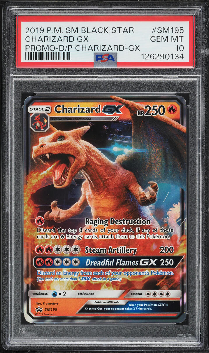 2019 Pokemon Sun & Moon Promo Detective Pikachu Charizard GX #SM195 PSA 10 GEM MINT