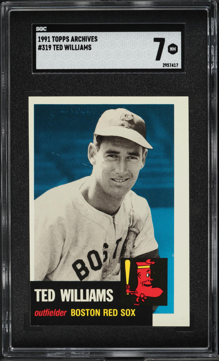 1991 Topps Archives Ted Williams #319 SGC 7 NRMT