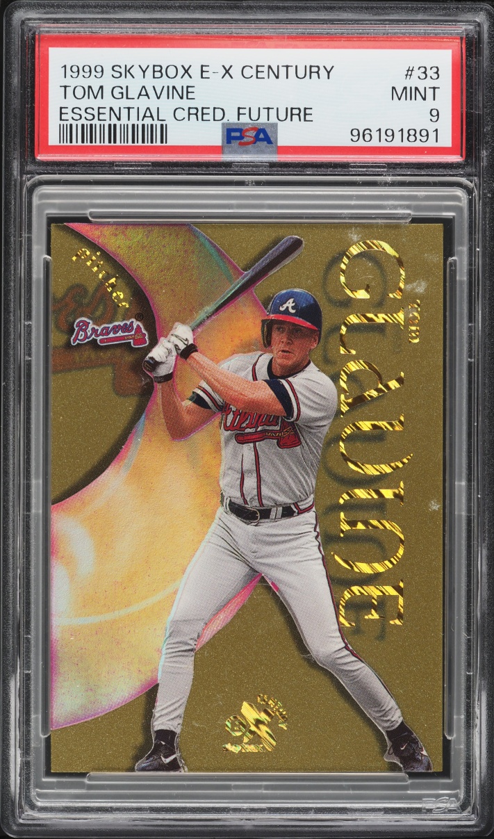 1999 Skybox E-X Century Essential Credentials Future Tom Glavine /88 #33 PSA 9 MINT - Photo 1
