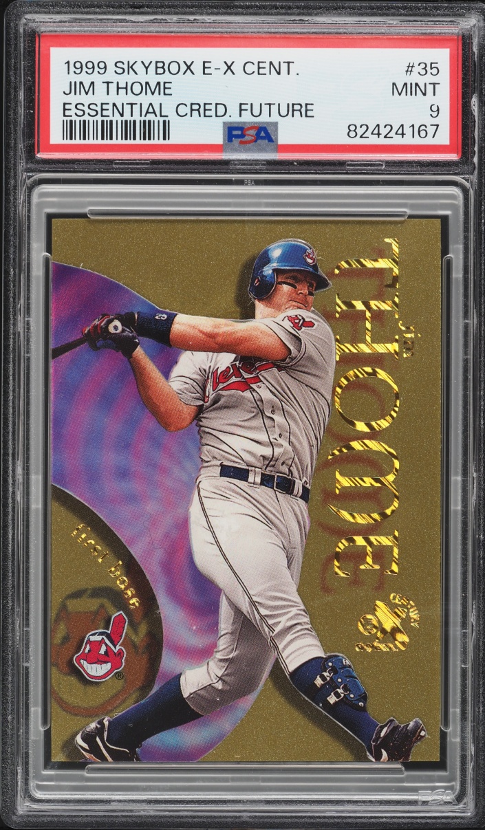 1999 Skybox E-X Century Essential Credentials Future Jim Thome /86 #35 PSA 9 MINT - Photo 1