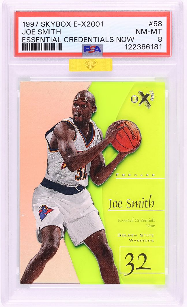 1997 Skybox E-X2001 Essential Credentials Now Joe Smith /58 #58 MBA PSA 8 NM-MT - Photo 1