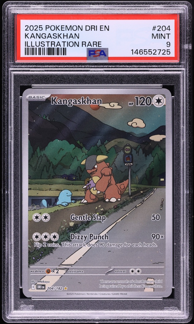 2025 Pokemon Scarlet & Violet Destined Rivals IR Kangaskhan #204 PSA 9 MINT