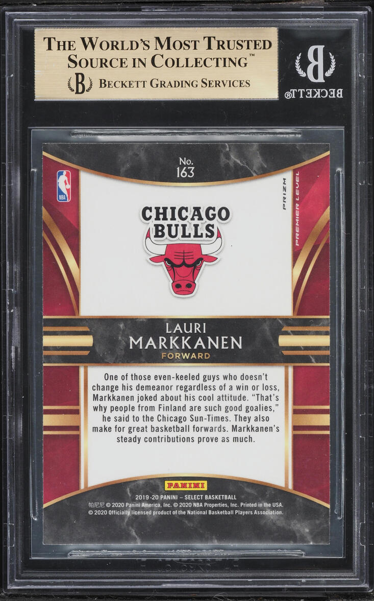2019 Select Premier Level Silver Lauri Markkanen #163 BGS 9.5 GEM MINT