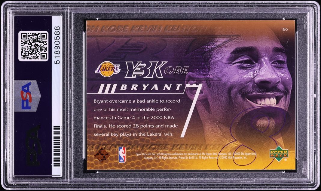 2000 Upper Deck Basketball Kobe Bryant #186 PSA 9 MINT