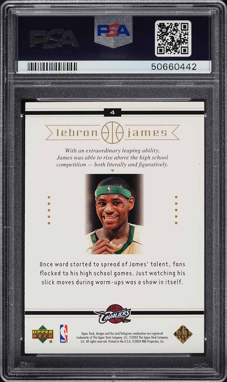 2003 Upper Deck Box Set LeBron James ROOKIE #4 PSA 8 NM-MT