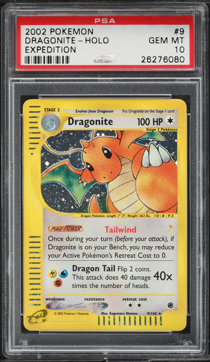 2002 Pokemon Expedition Holo Dragonite #9 PSA 10 GEM MINT