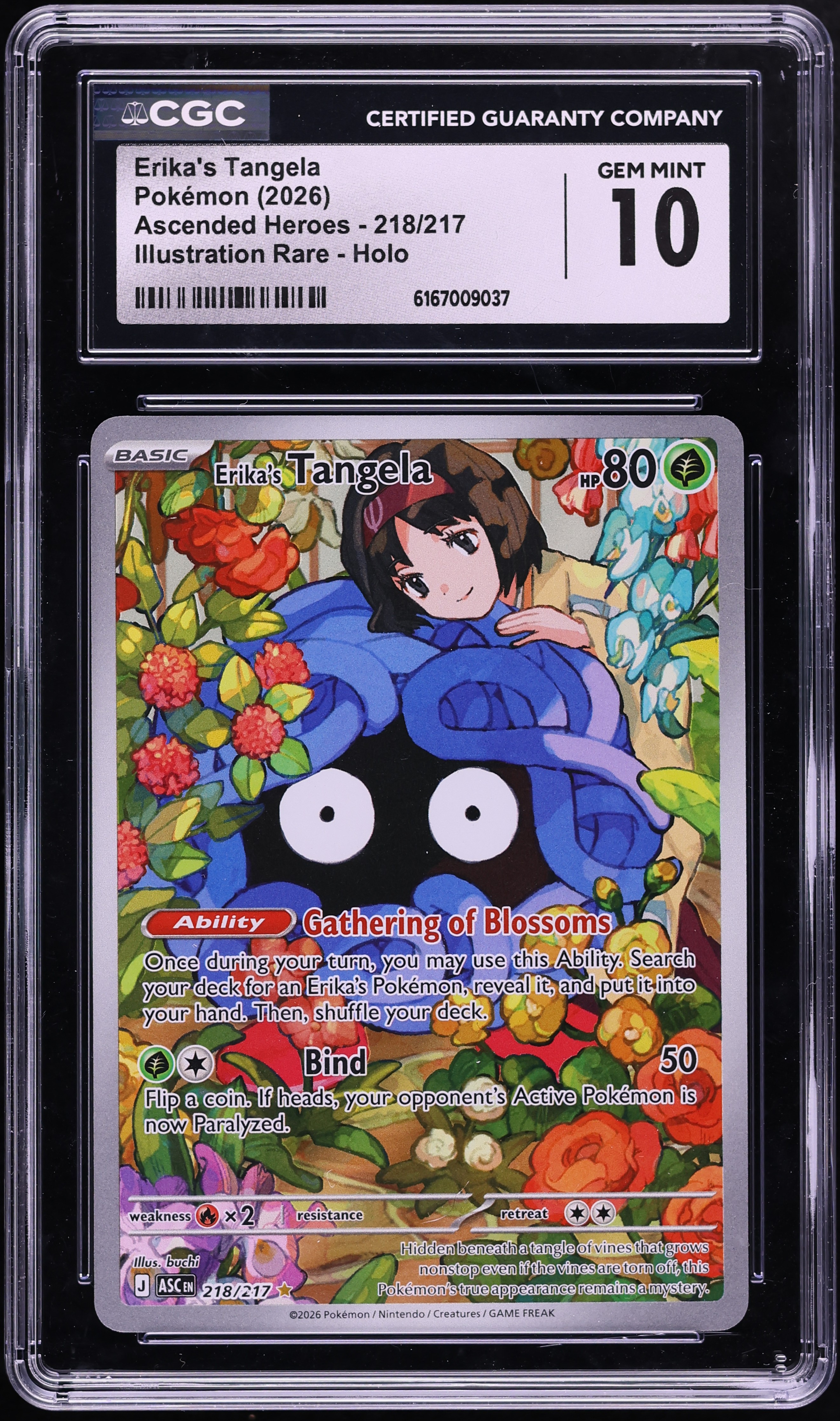 2026 Pokemon Mega Evolution Ascended Heroes IR Erika's Tangela #218 CGC 10 GEM MINT