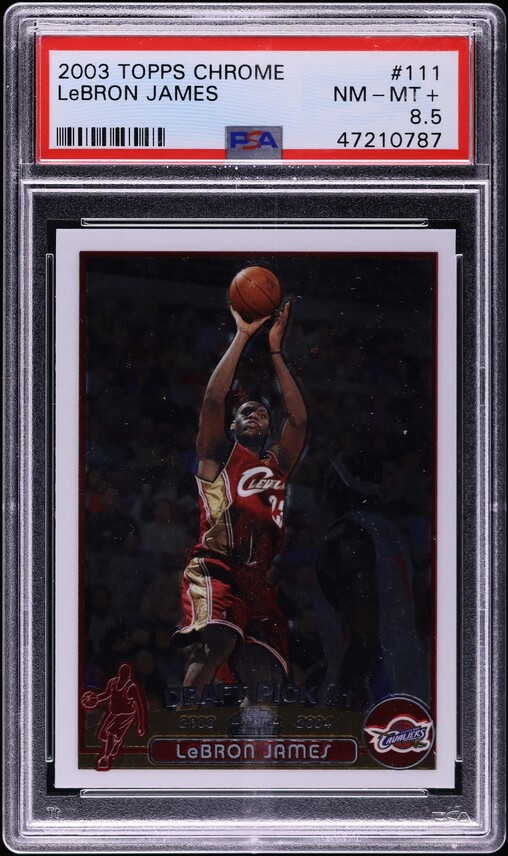 2003 Topps Basketball LeBron James ROOKIE #221 PSA 9 MINT on