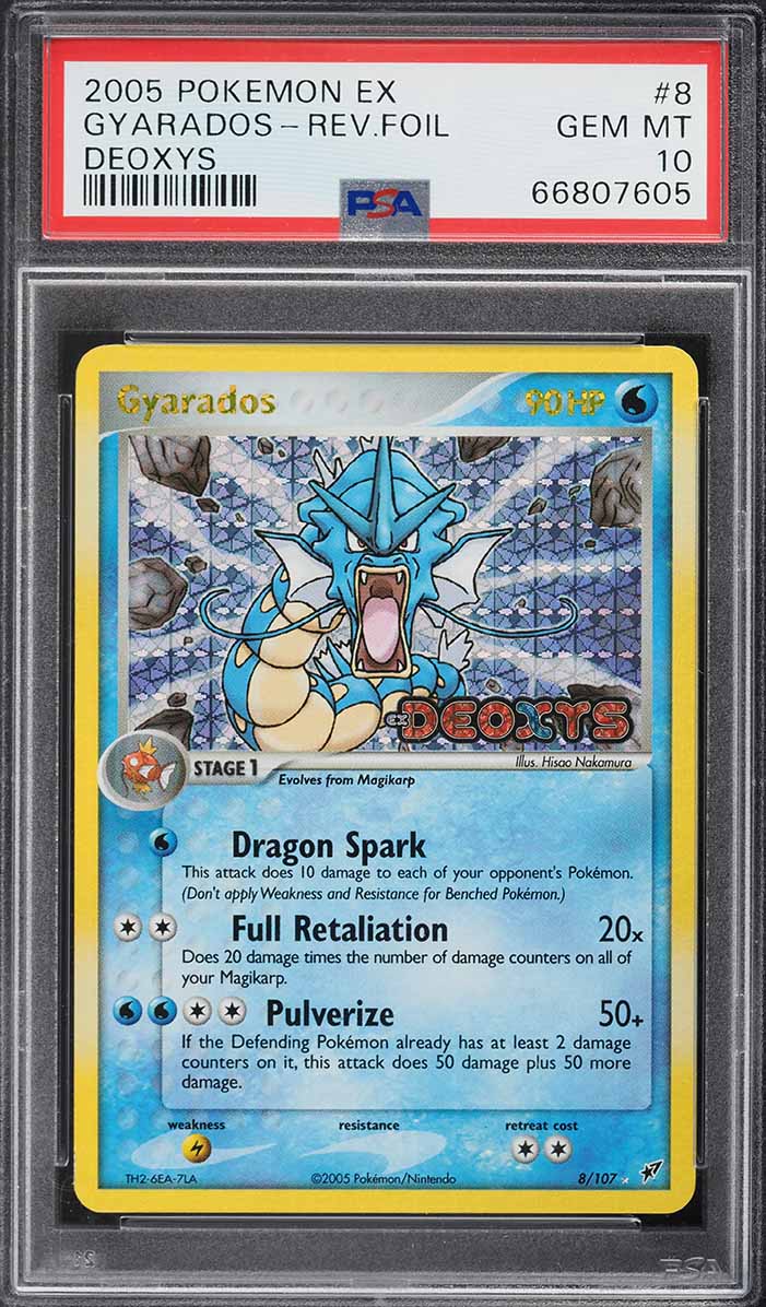 2005 Pokemon EX Deoxys Reverse Holo Gyarados #8 PSA 10 GEM MINT
