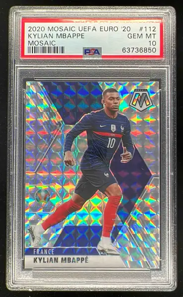 2020 Panini Select UEFA Euro #51 Kylian Mbappe Terrace PSA 10 on