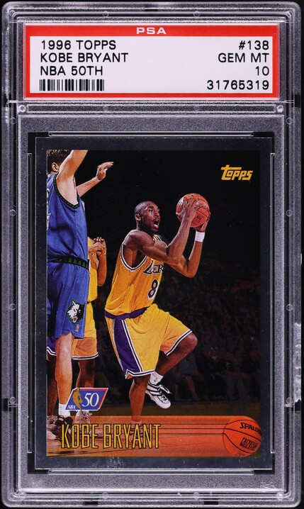 その他 1996 TOPPS Kobe Bryant #138 1996-97 Topps Kobe Bryant Rookie Card #138 BGS 8.5 - Near