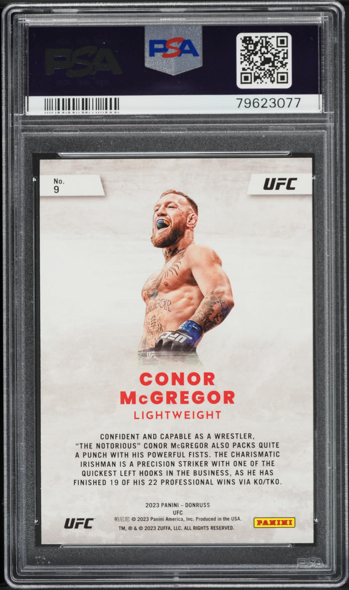 2023 Donruss UFC Stare Masters Conor McGregor #9 PSA 10 GEM MINT