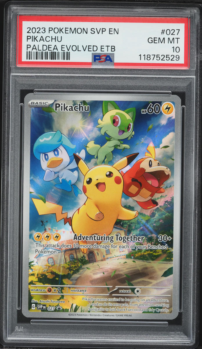 2023 Pokemon Scarlet & Violet Promo Paldea Evolved ETB Pikachu #27 PSA 10 GEM MINT