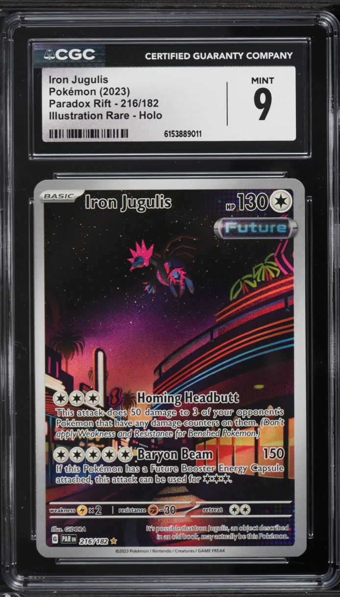 2023 Pokemon Scarlet & Violet Paradox Rift IR Iron Jugulis #216 CGC 9 MINT