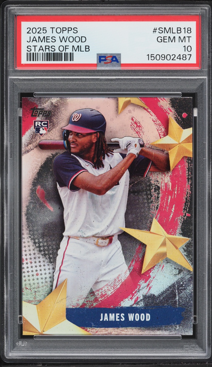 2025 Topps Stars Of MLB James Wood ROOKIE #SMLB-18 PSA 10 GEM MINT