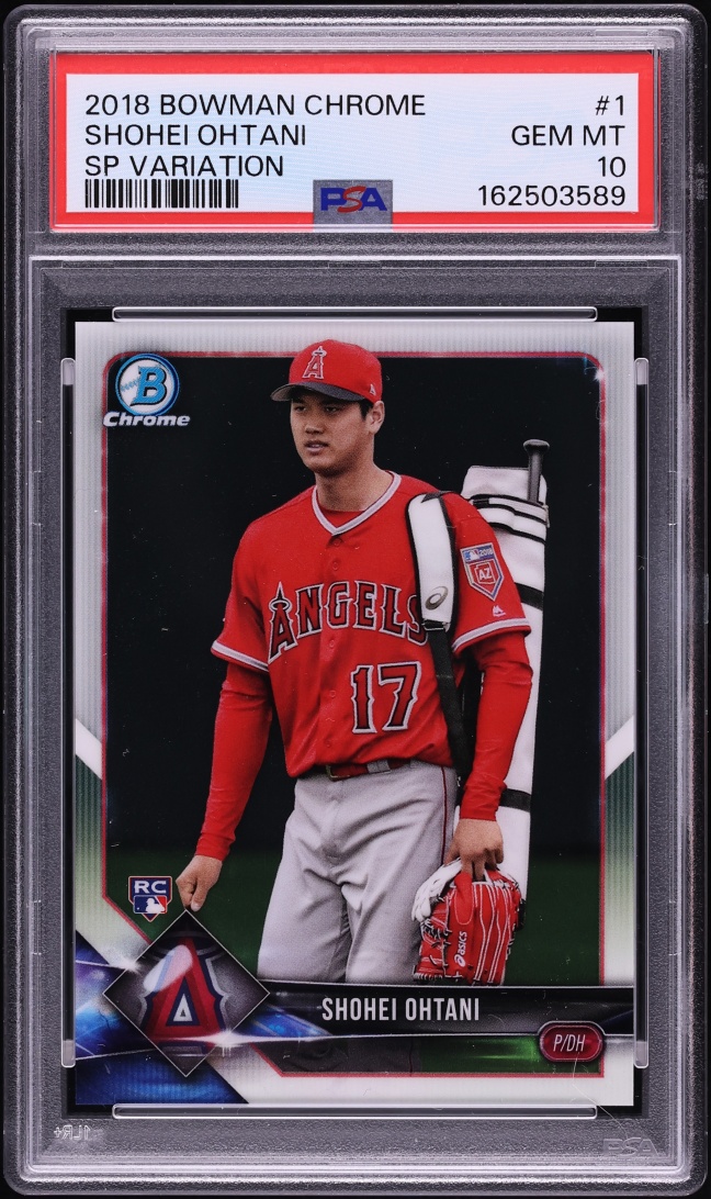 2018 Bowman Chrome Carrying Bag Shohei Ohtani ROOKIE #1 PSA 10 GEM MINT
