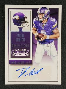2015 Panini Contenders Taylor Heinicke ROOKIE AUTO #160 MBA AUTH