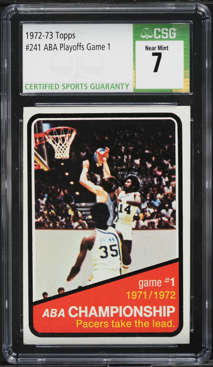 1972 Topps Basketball ABA Playoffs Game 1 #241 CSG 7 NRMT - Main Image