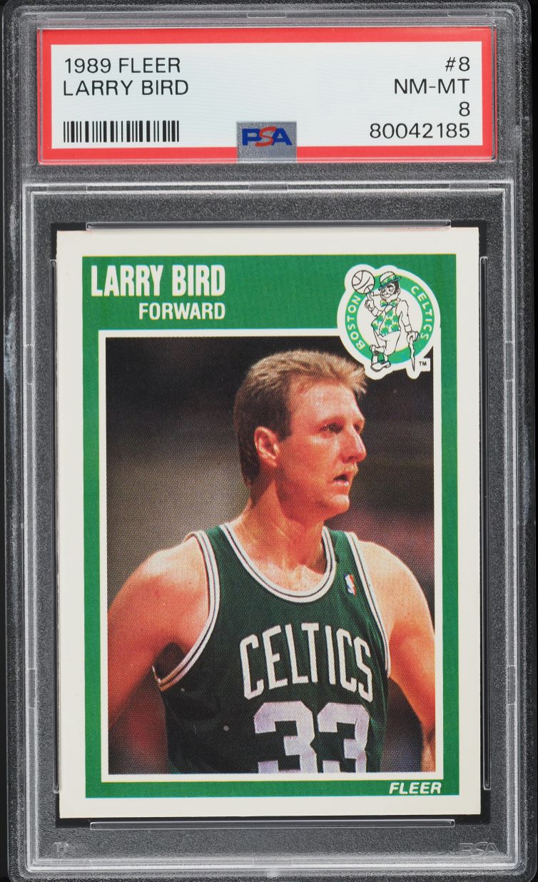 1989 Fleer Basketball Larry Bird #8 PSA 8 NM-MT