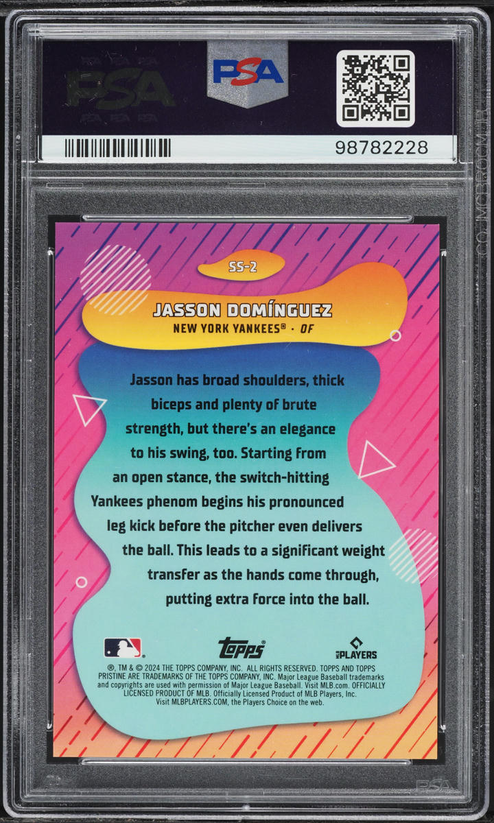 2024 Topps Pristine Swings Of Summer Jasson Dominguez ROOKIE #SS2 PSA 10 GEM